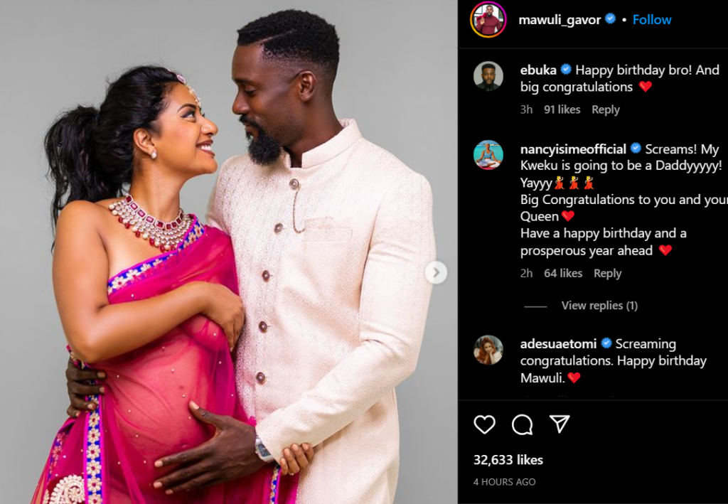 Actor Mawuli Gavor and wife expecting first child