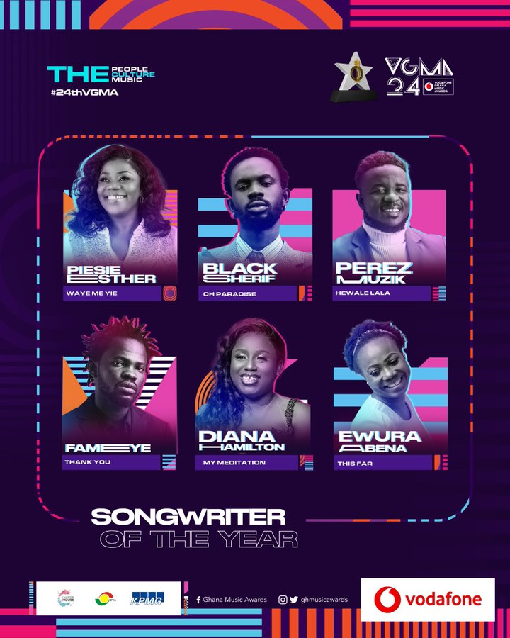 Nominees for 2023 Vodafone Ghana Music Awards