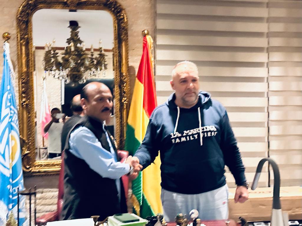 International Human Rights Commission Global Chairman arrives in Ghana 2 Dr Khan with Abu Zein