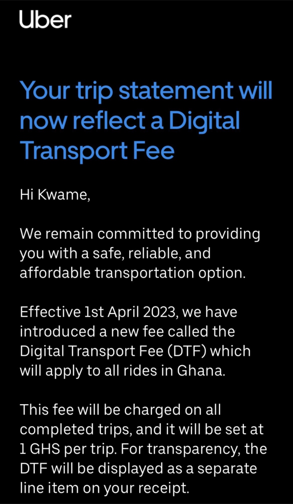 Ghanaians decry new 'Digital Transport Fee' for ride-hailing apps Ghanaians decry new 'Digital Transport Fee' for ride-hailing apps