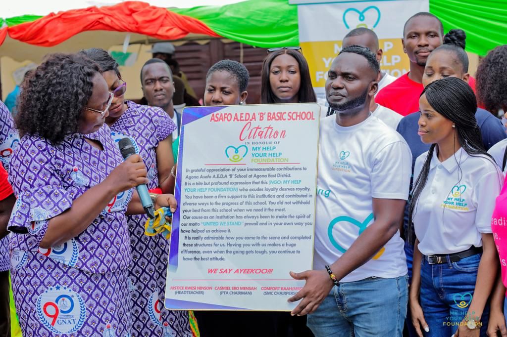 Myhelp-Yourhelp Foundation renovates 6-unit classroom block at Asafo AEDA ‘B’ Basic School