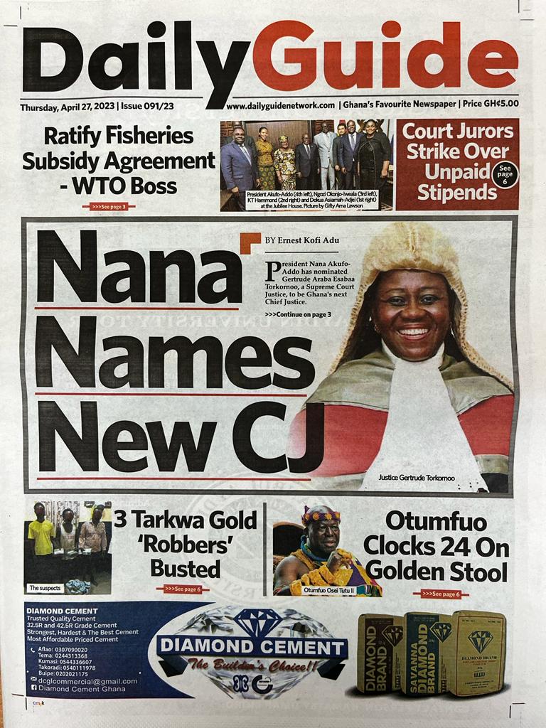 Today's front pages: Thursday, April 27, 2023 Today's front pages: Thursday, April 27, 2023