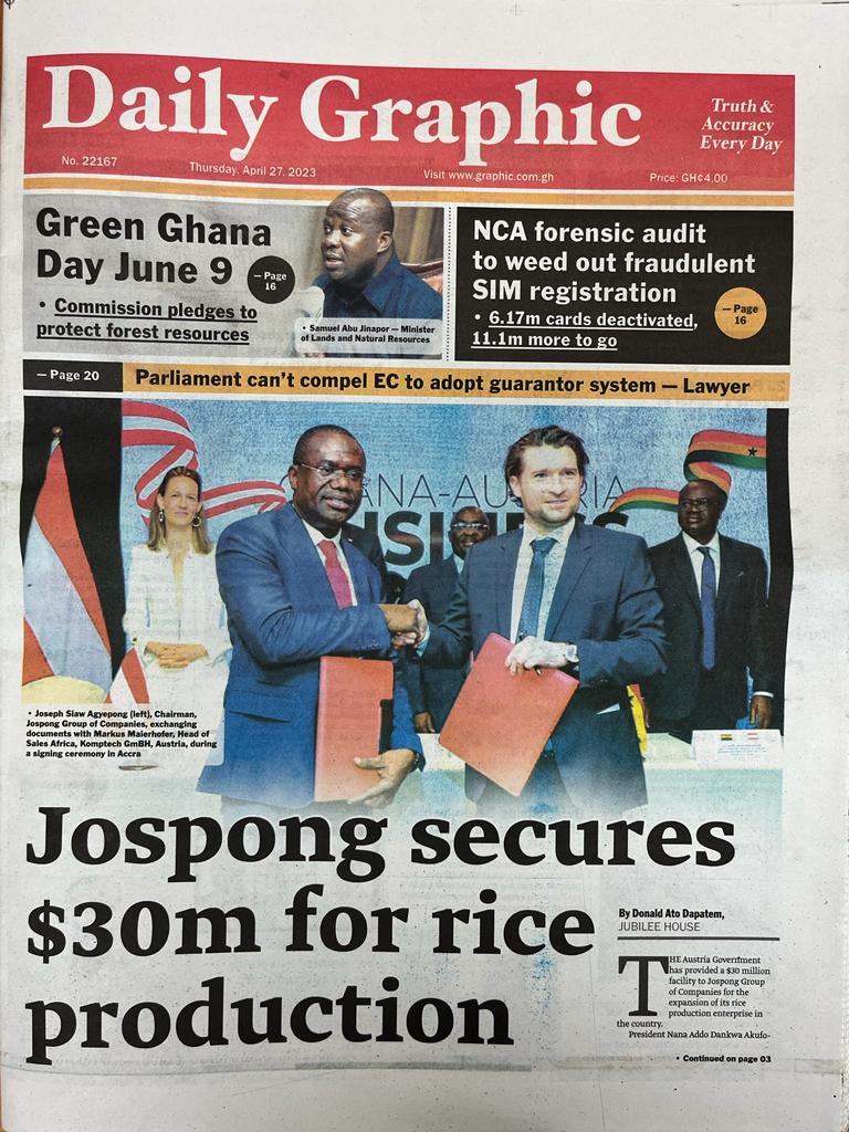 Today's front pages: Thursday, April 27, 2023 Today's front pages: Thursday, April 27, 2023