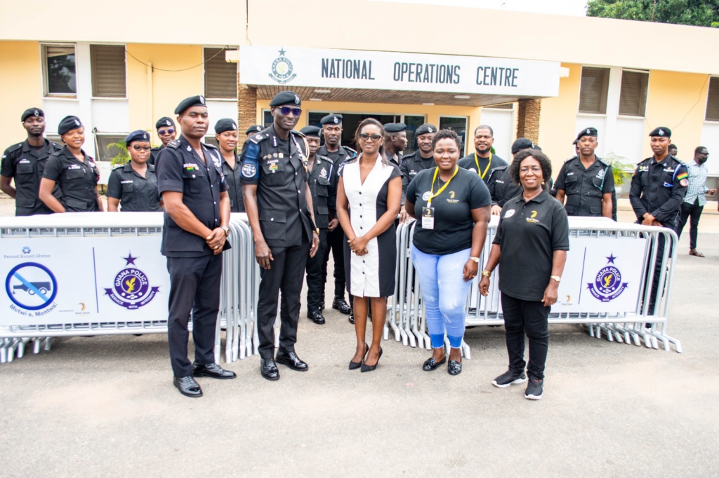 Pernod Ricard Ghana donates barricades to police Pernod Ricard Ghana donates barricades to police