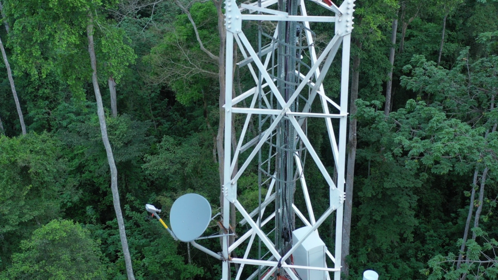 Modern equipment installed to help measure carbon flux dynamics within Bia Tano Forest Reserve