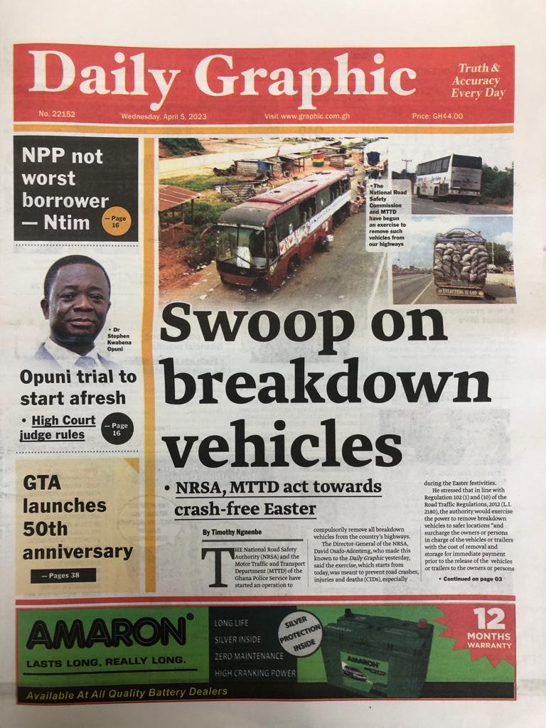 Today's front pages: Wednesday, April 5, 2023 Today's front pages: Wednesday, April 5, 2023