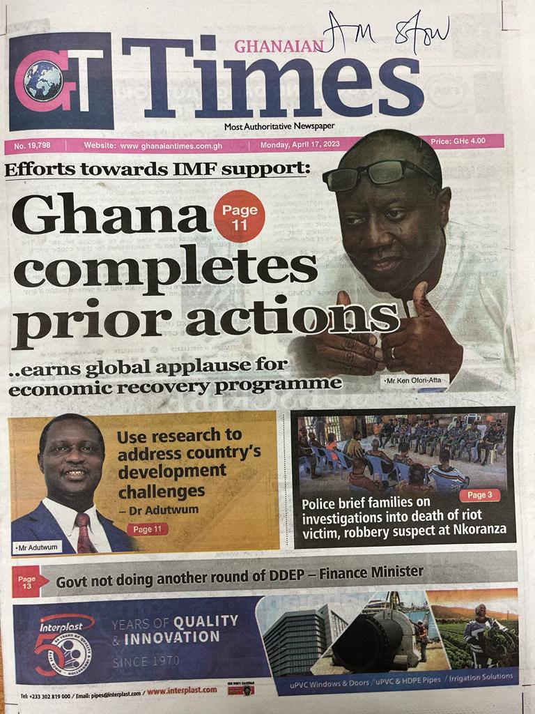 Today's front pages: Monday, April 17, 2023 Today's front pages: Monday, April 17, 2023