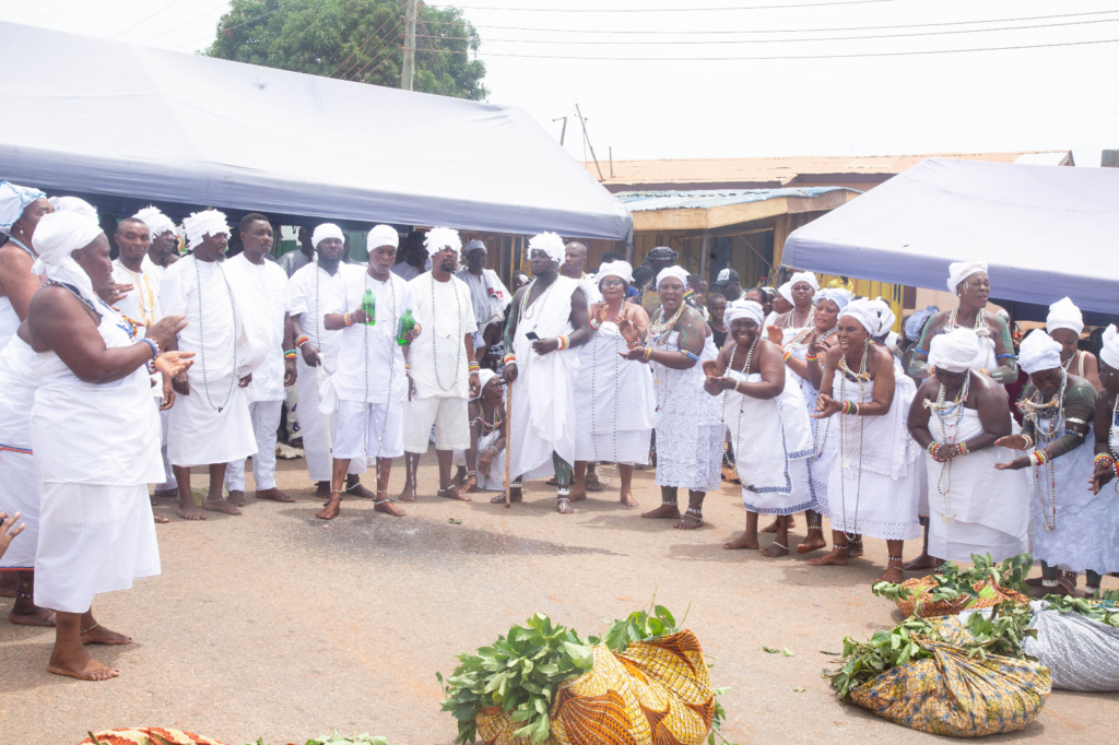 People of Prampram visit the ancestral forest ahead of 2023 Kpledomi festival