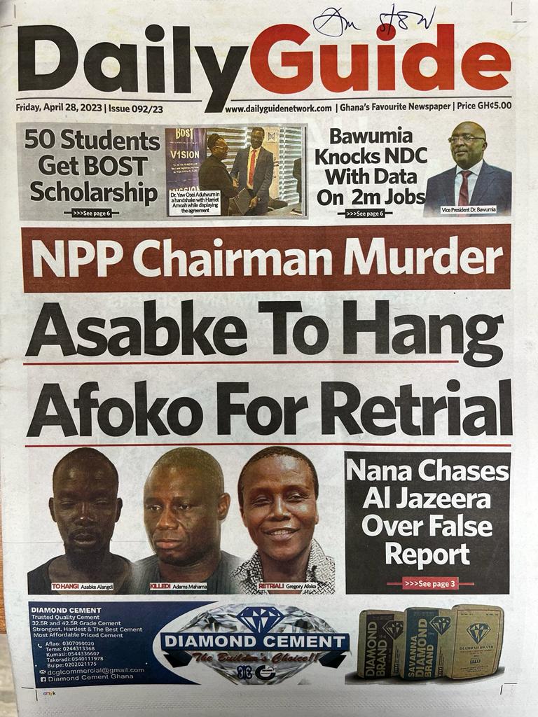 Today's front pages: Friday, April 28, 2023