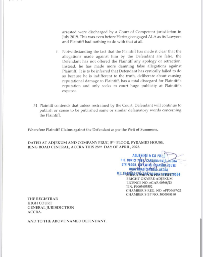 Gabby Otchere-Darko sues Prof Frimpong-Boateng for GHȼ10m over galamsey report Gabby Otchere-Darko sues Prof Frimpong-Boateng for GHȼ10m over galamsey report