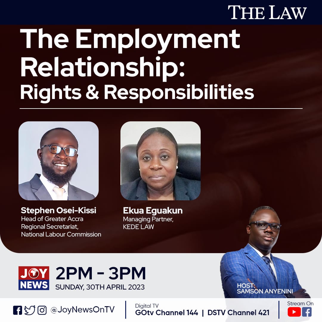 Livestream: The Law discusses employment relationship; rights and responsibilities 2 the law 1