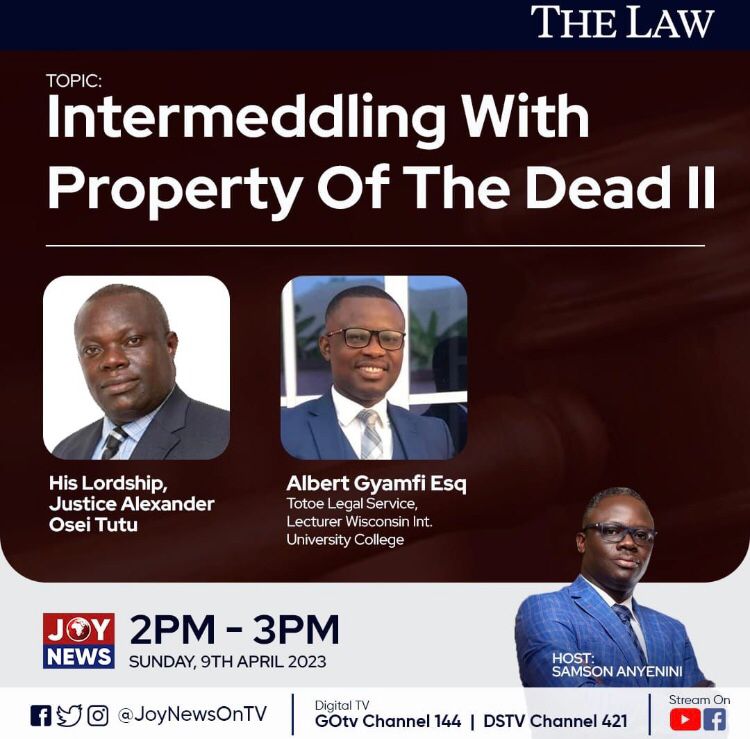 Livestream: The Law holds Part 2 of Intermeddling with property of the dead 2 the law