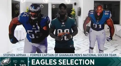 Stonebwoy and Stephen Appiah headline Philadelphia Eagles NFL draft pick at Akosombo