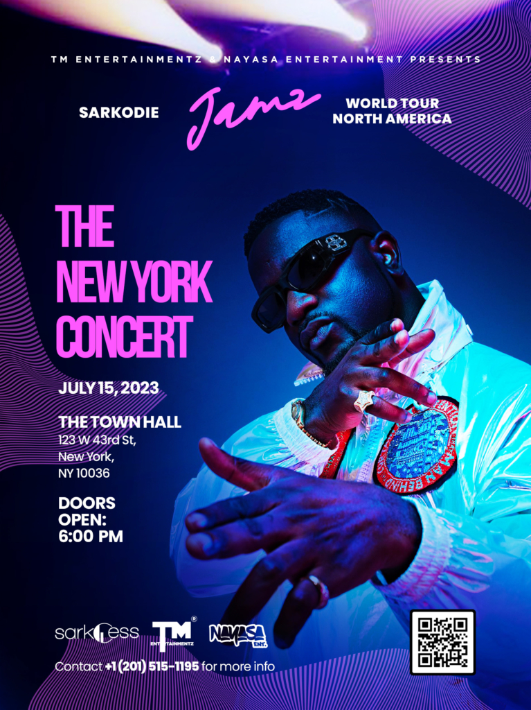Jamz tour: Sarkodie announces date for New York show Jamz tour: Sarkodie announces date for New York show