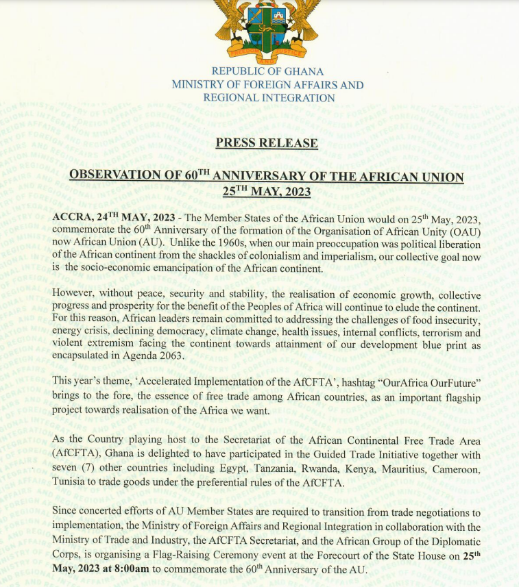 AU to commemorate 60th anniversary