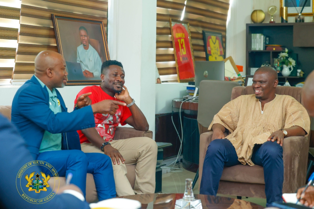 Baby Jet U-16 Tournament: Asamoah Gyan pays courtesy call on Sports Minister ahead of event Baby Jet U-16 Tournament: Asamoah Gyan pays courtesy call on Sports Minister ahead of event
