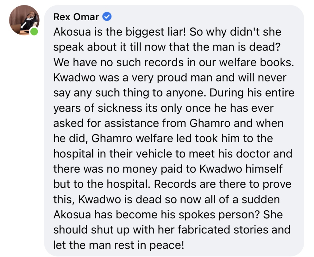 GHAMRO once took the late Akwaboah to hospital, paid his bills - Rex Omar GHAMRO once took the late Akwaboah to hospital, paid his bills - Rex Omar