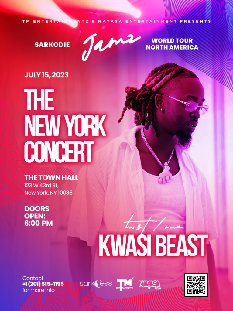 Kwasi Beast and Ini Cash to host Sarkodie's New York Jamz World Tour