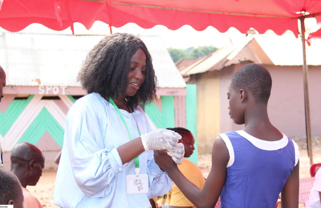 Ntunkumso residents enjoy free medical screening by WeLearn Ghana