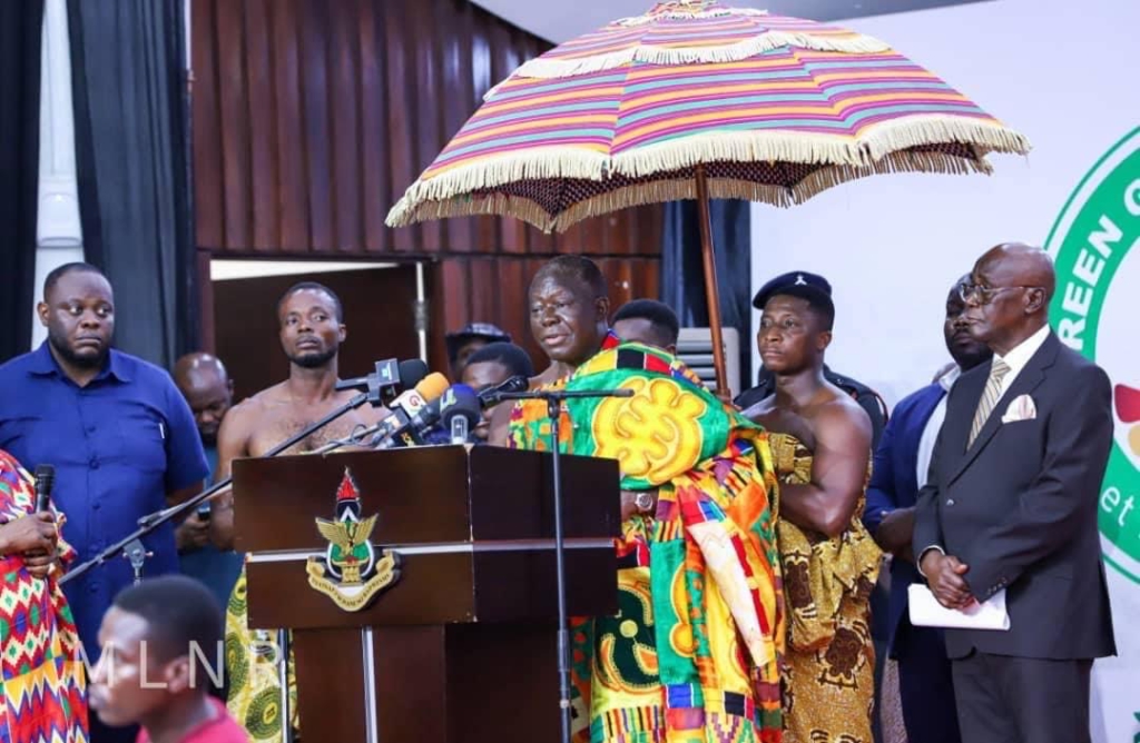 Asantehene launches Green Ghana Day in Kumasi, decries effects of illegal mining