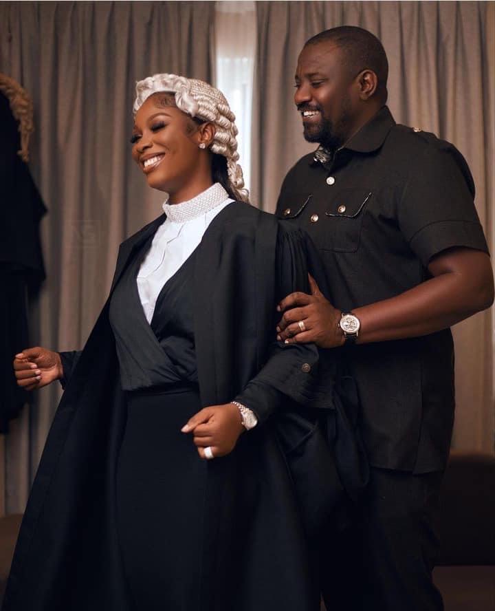 John Dumelo celebrates wife after she's called to the bar