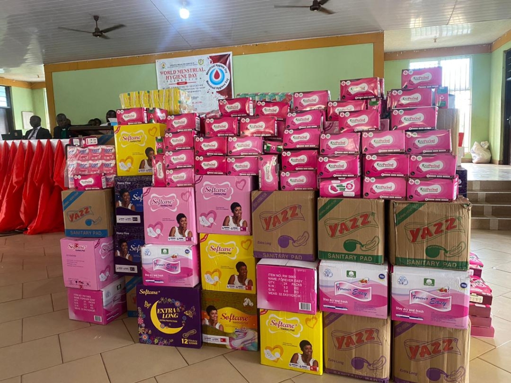 Luv Fm leads sanitary pad donation to girls in Amansie Central District