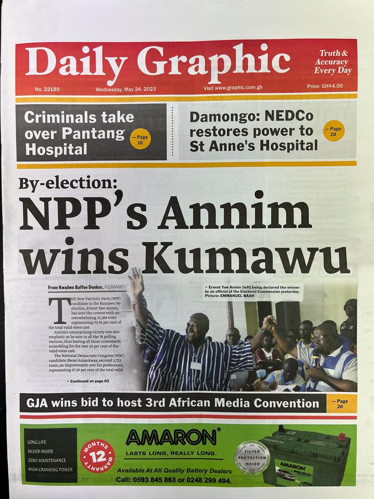 Today's front pages: Wednesday, May 24, 2023 Today's front pages: Wednesday, May 24, 2023