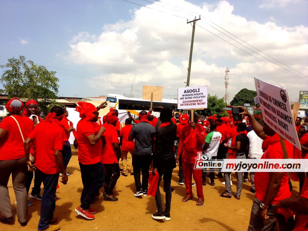 Reinstate dismissed union leaders immediately - Protestors tell Sunon Asogli management
