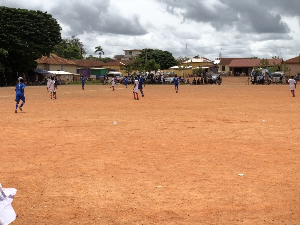 Tariq Lamptey Foundation donates football kits and equipment to two schools in Asamankese