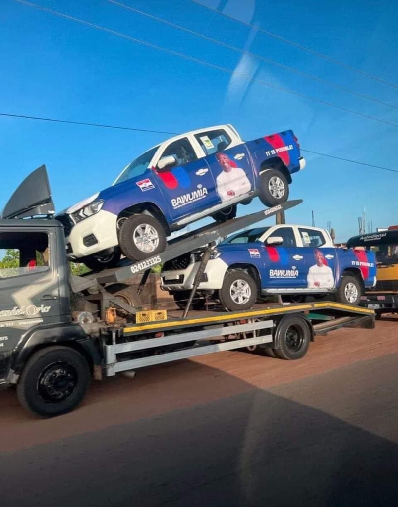 NPP primaries: Video of Bawumia-branded campaign trucks hits social media