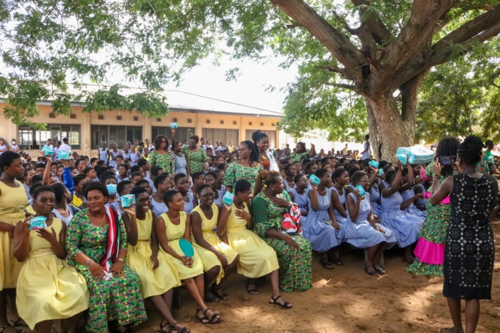 Menstrual hygiene: NDC Volta Regional Women’s Wing distributes pads to Ketasco girls Menstrual hygiene: NDC Volta Regional Women’s Wing distributes pads to Ketasco girls