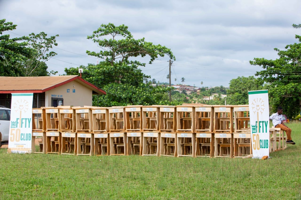 Schools Desks Crises Asare Bediako SHS receives new desks to mitigate