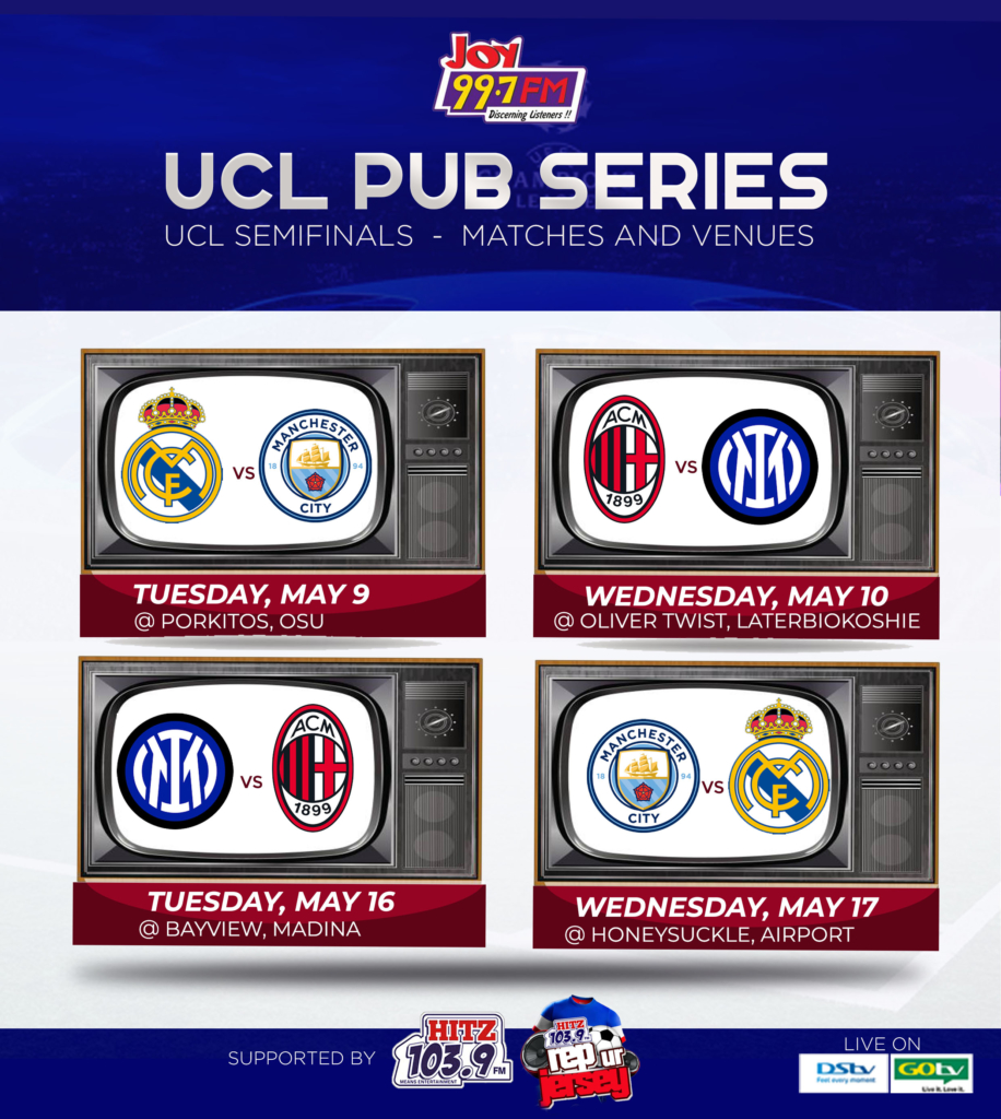 UCL semis: Joy FM, Hitz FM join forces for Pub Series experience across Accra