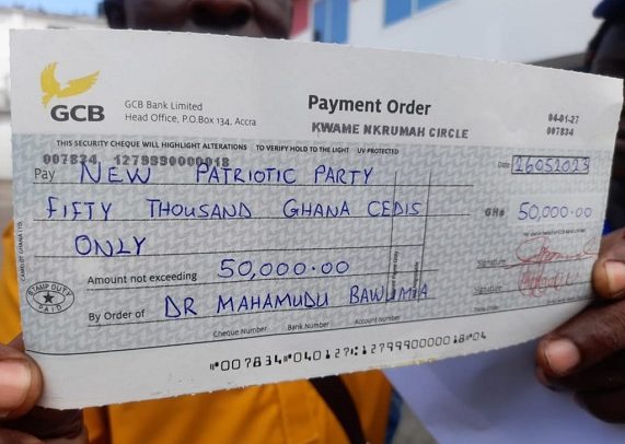 NPP rejects ¢50k cheque from Bawumia Fun Club