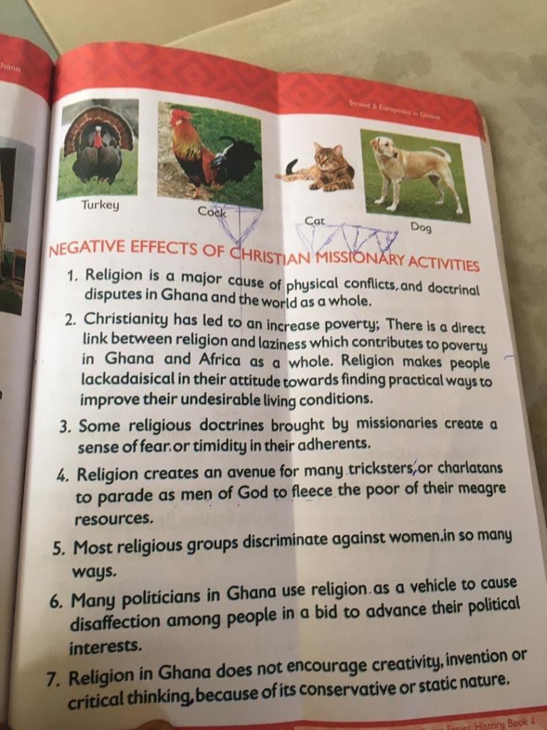 Textbook content on disadvantages of Christianity obnoxious - Deputy Education Minister