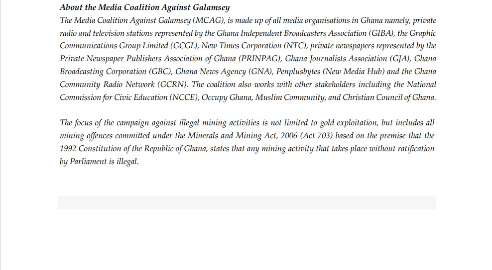 Media Coalition Against Galamsey frustrated at non-prosecution of Akonta Mining directors