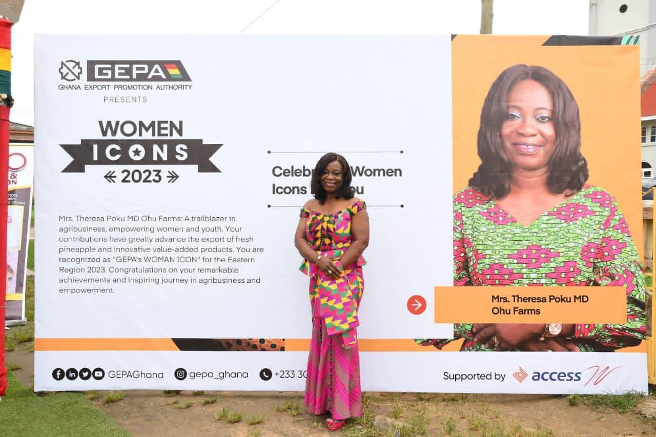 Theresa Poku of OHU Farms celebrated at Women Icons event in Koforidua - Vimarsana News