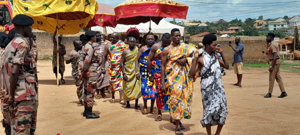 Atwima Techiman chief donates fire engine to the GNFS at Kwawoma