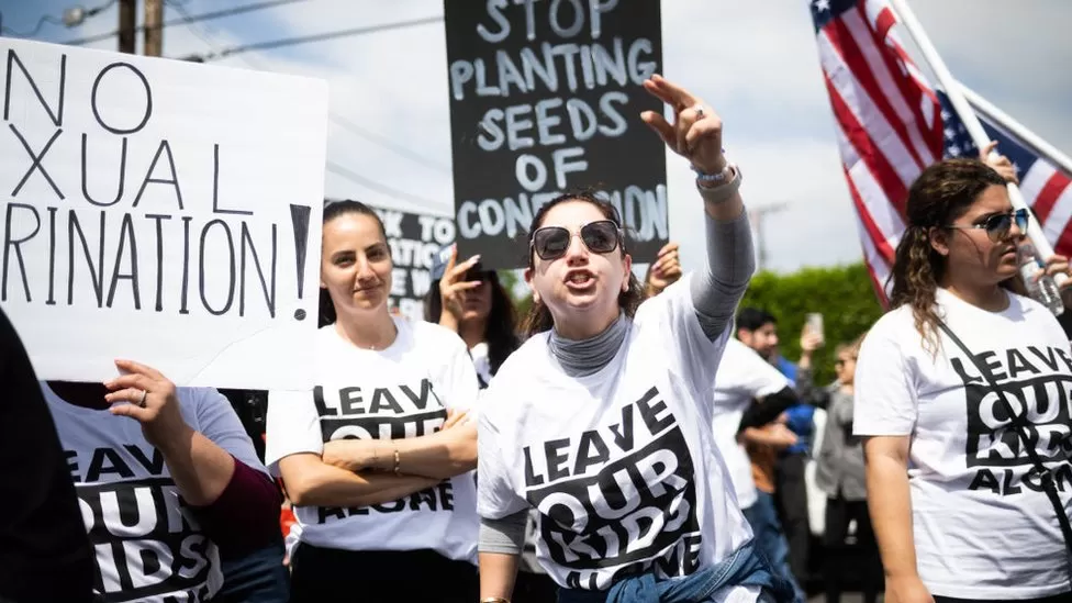 Parents clash in Pride protest at US primary school