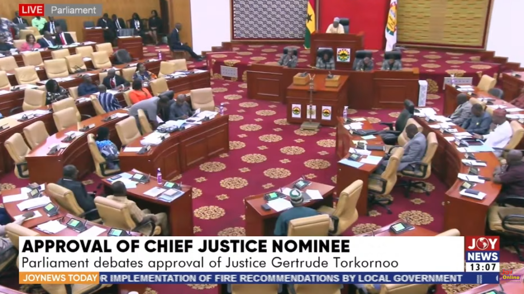 Parliament approves Gertrude Torkornoo's nomination as Chief Justice