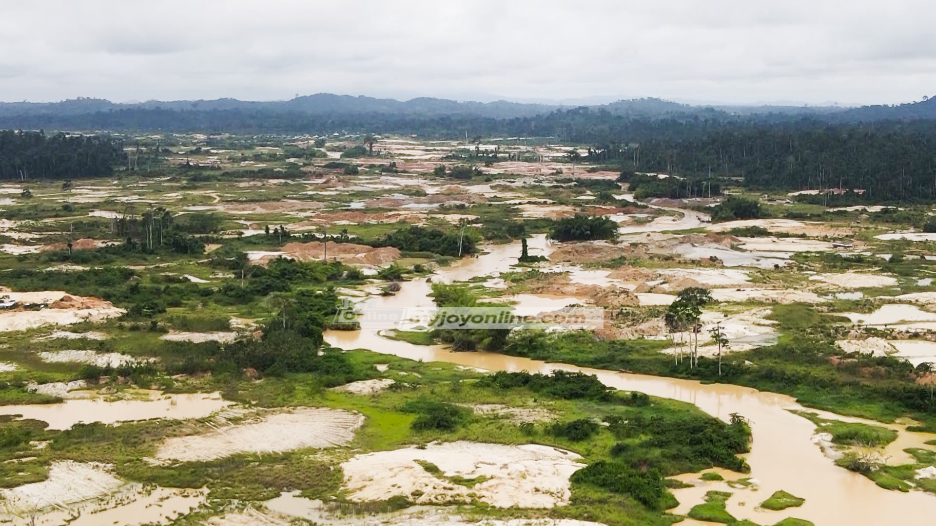 Illegal mining degraded forest 2