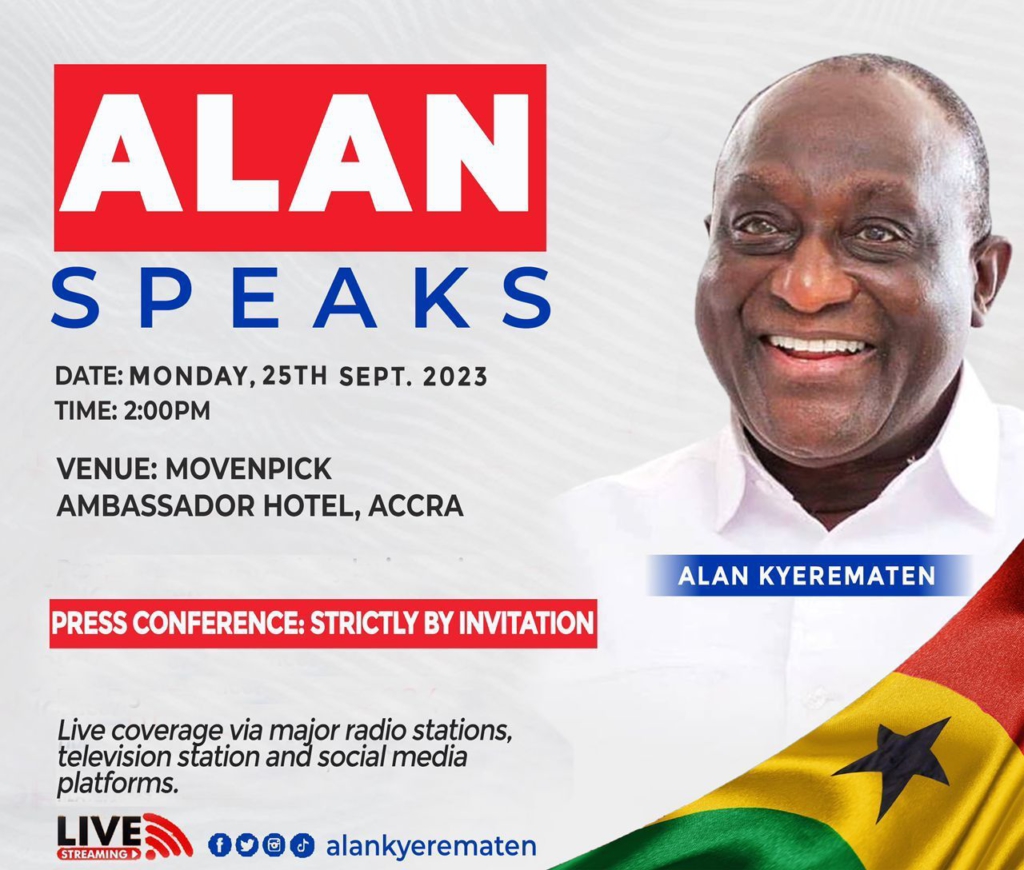 Alan to speak on Monday on political future after quitting NPP flagbearer race