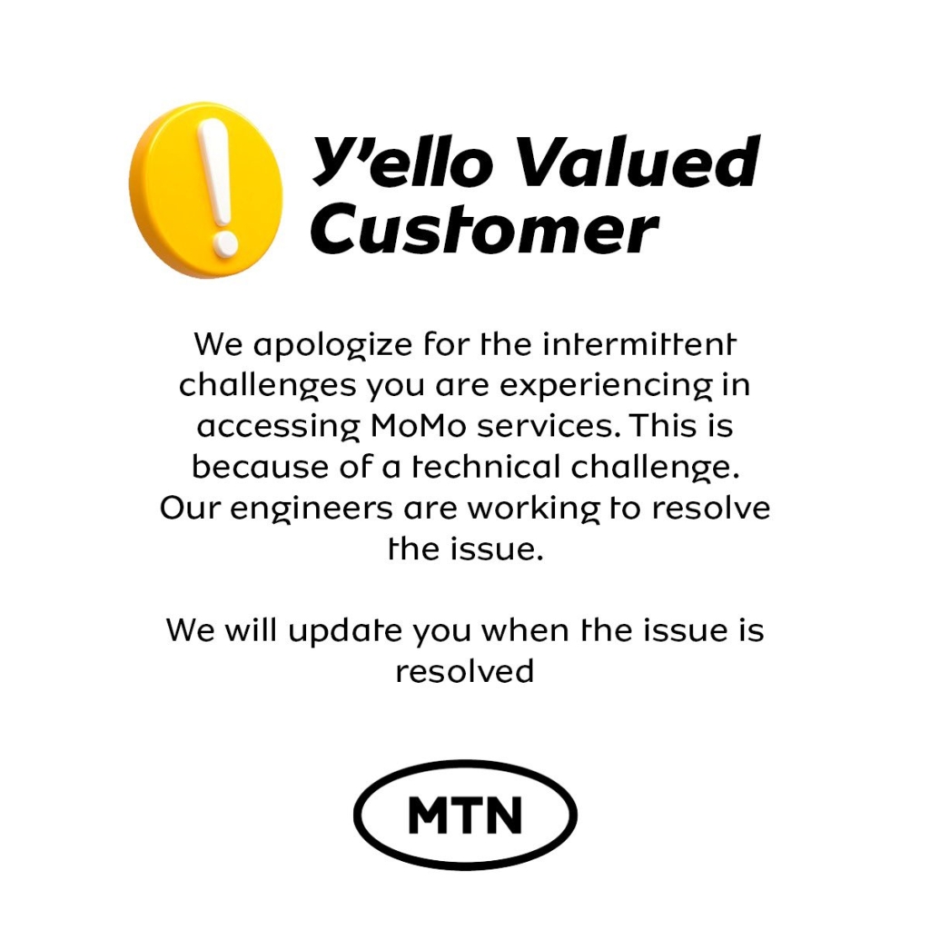 MTN apologises for technical challenges