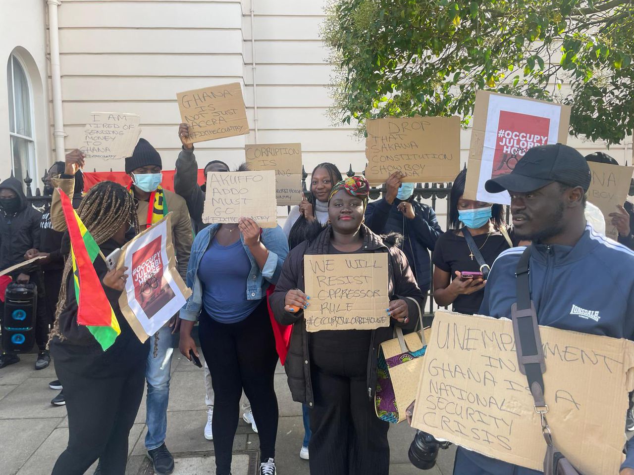 Ghana’s High Commissioner to UK snubs #OccupyJulorbiHouse protestors in London 2 WhatsApp Image 2023 09 29 at 17.20.27