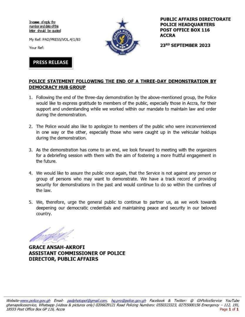 #OccupyJulorbiHouse: Police apologise to public inconvenienced during protest #OccupyJulorbiHouse: Police apologise to public inconvenienced during protest
