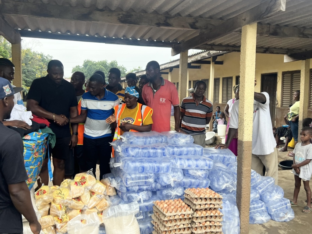 John Dumelo provides shelter, relief items to victims of Akosombo Dam spillage