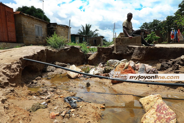 Climate Change: Parts of Ngleshie Amanfro experiencing severe land erosion