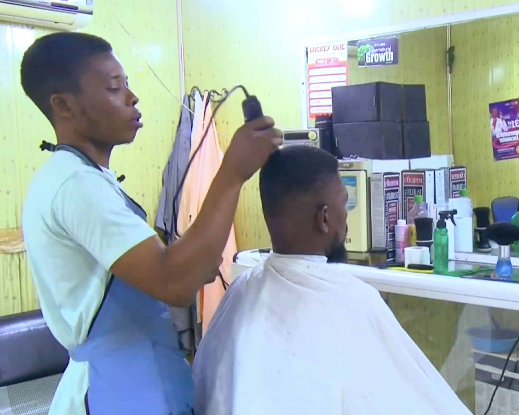 Footballer turned barber