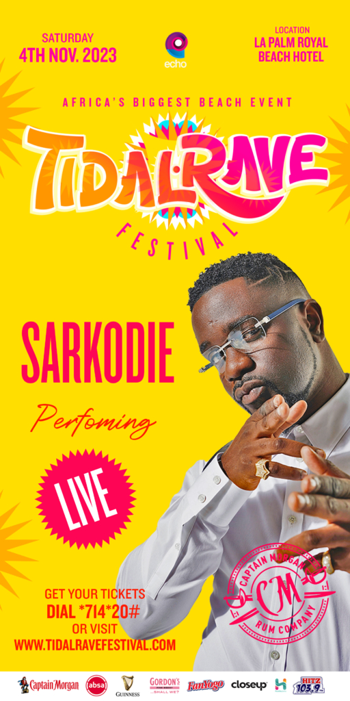 Sarkodie, Samini, Stonebwoy and more to perform at 10th edition of Tidal Rave Festival