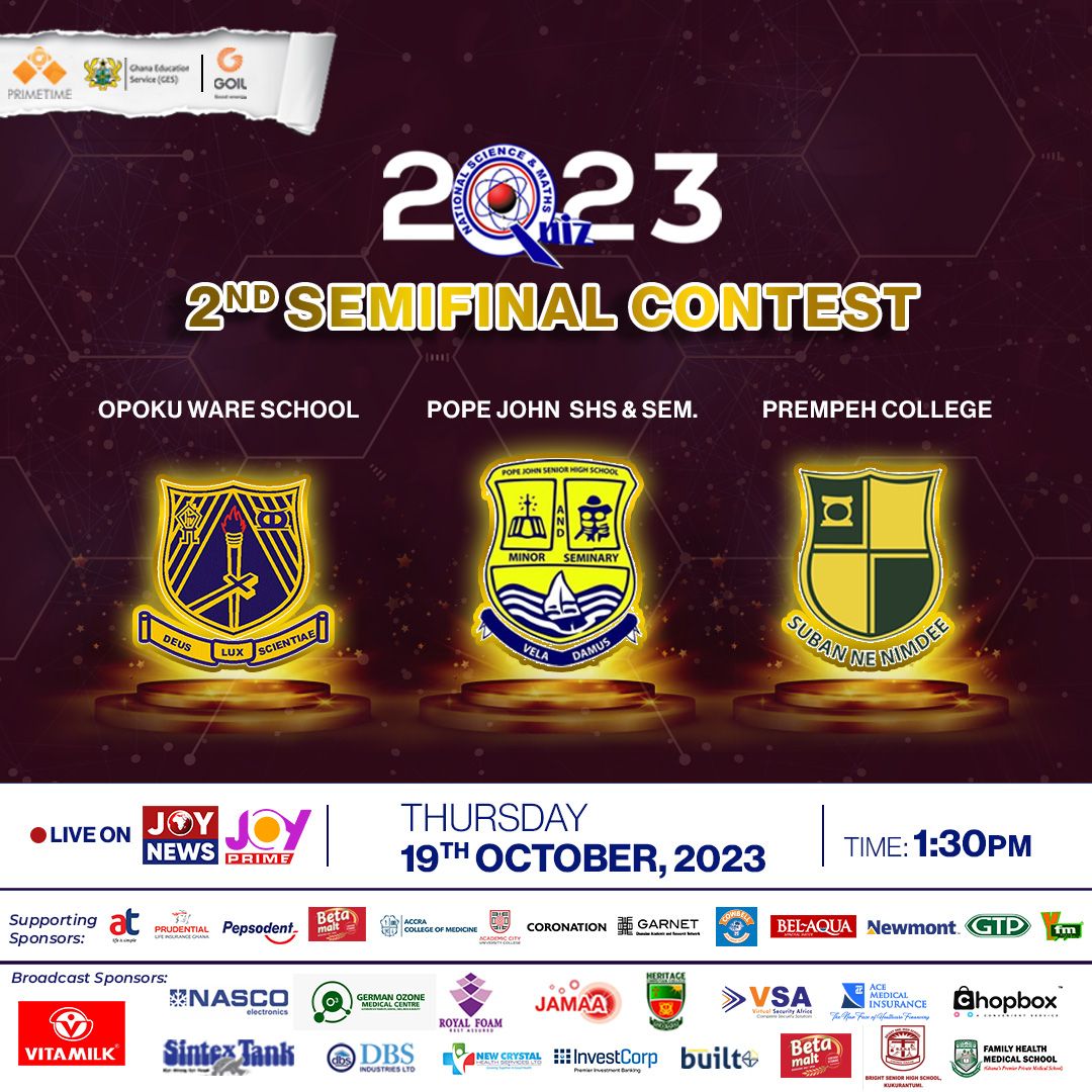 Livestream: Opoku Ware, Pope John, Prempeh College face off in NSMQ semi-final 2 WhatsApp Image 2023 10 19 at 12.10.24 63172ef1